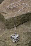 10K Trinity Knot Pendant White Gold Heart -  Mary-Anne's Irish Gift Shop