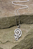 14K Trinity Knot Pendant with Spiral of Diamonds -  Mary-Anne's Irish Gift Shop