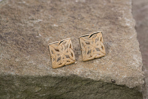 10K Yellow Gold 4 Trinity Knot Stud Earrings -  Mary-Anne's Irish Gift Shop
