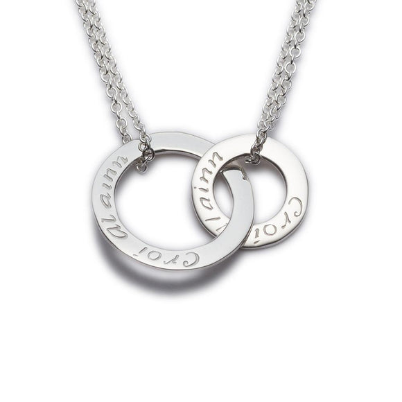 Enibas Croí álainn....a beautiful heart double pendant.. Sterling Silver -  Enibas