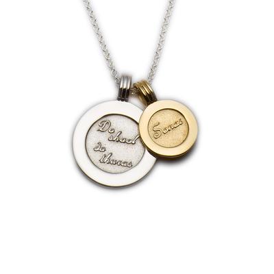 Enibas Happiness Coins Pendant....Sterling silver and gold coins. -  Enibas