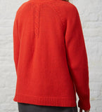 Fisherman out of Ireland V Neck Cardigan with Cable Detail -  Irelands eye