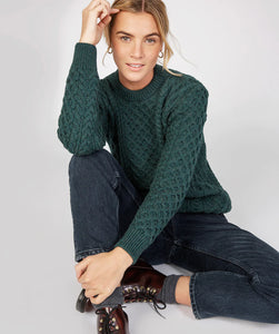 Fisherman Aran Cable Knit Crew Unisex -  Fisherman Out of Ireland