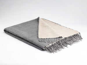 McNutt of Donegal Linen and Wool Blend Blanket/Throw Reversible -  McNutts of Donegal