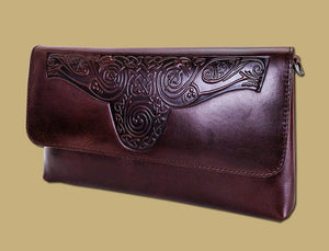 Celtic Knot Leather Clutch Bag -  Lee River