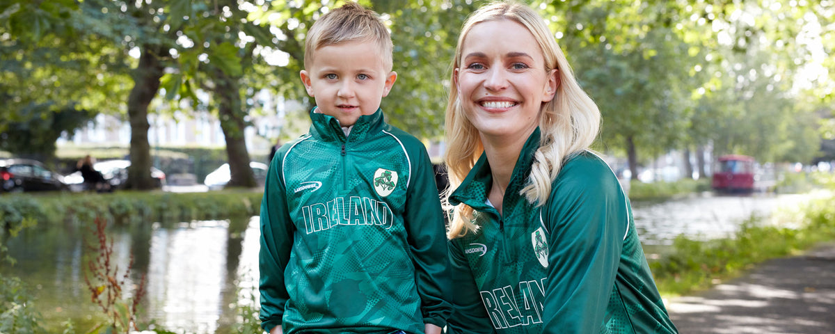 Irish rugby half zip top