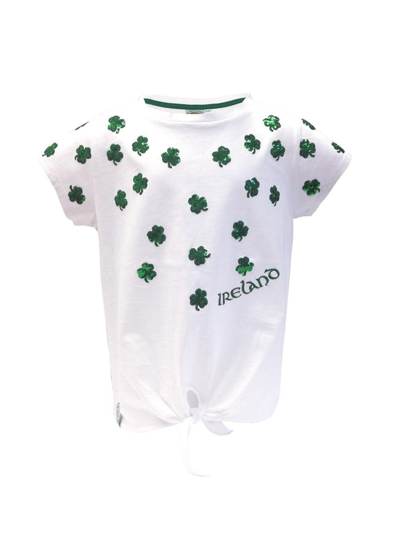 Shamrock Reversible Sequence Cotton Top -  Aran crafts