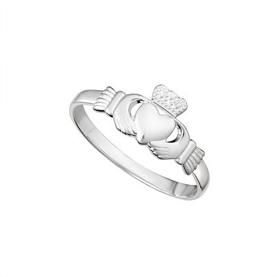 Ladies Sterling Silver Light Weight Claddagh Ring -  Solvar