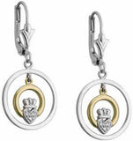 14K Claddagh Diamond Hanging Earrings -  Mary-Anne's Irish Gift Shop