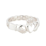Ladies Claddagh Ring Sterling Silver Celtic Knot -  Jim O'Conner