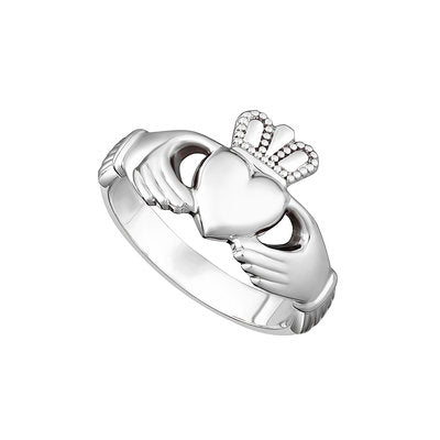 Ladies Sterling Silver Claddagh Ring -  Solvar