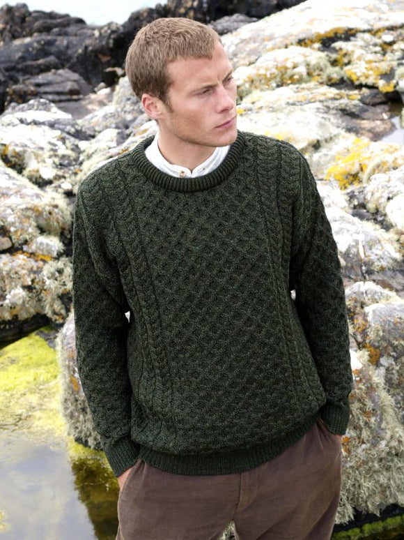 Fisherman Aran Cable Knit Crew -  Fisherman Out of Ireland