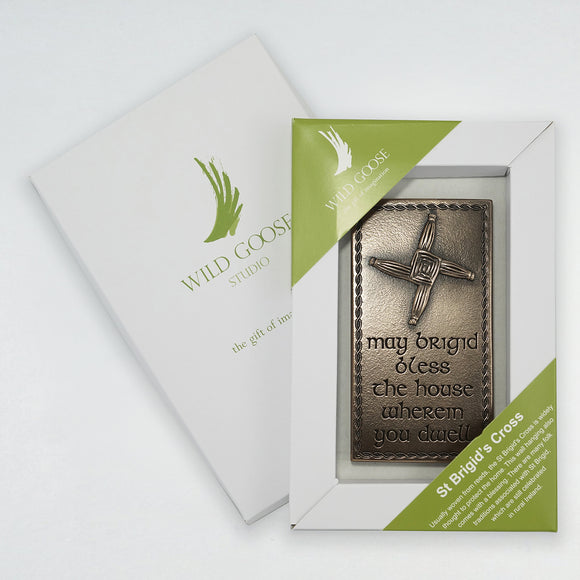 Wild Goose Studio St Brigid's Cross Blessing Plaque -  Wild Goose Studio