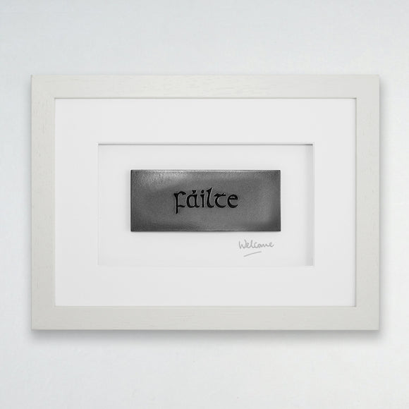 Wild Goose Studio Gallery Framed Gaelic carved words....Fáilte..... Welcome. -  Wild Goose Studio