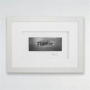 Wild Goose Studio Gallery Framed Gaelic carved words....Flúirse....Plenty -  Wild Goose Studio