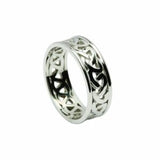 14K Celtic Knot Mens Wedding Band White Gold -  Mary-Anne's Irish Gift Shop