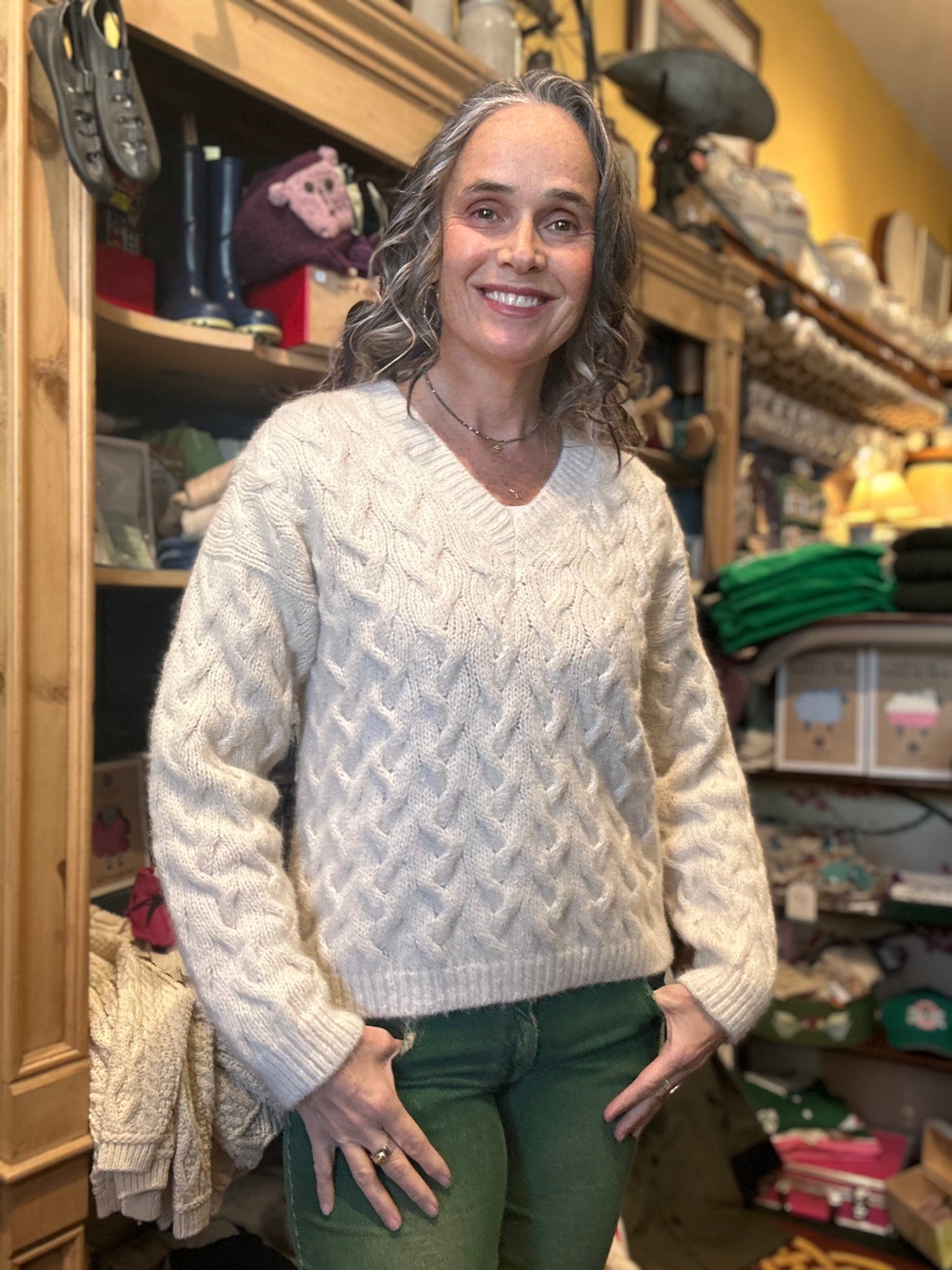 Baby v 2025 neck sweater