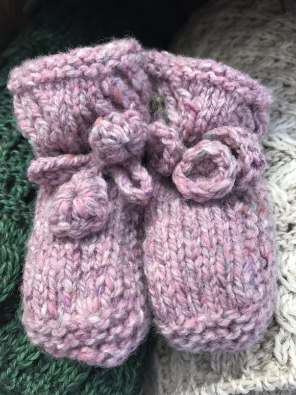 Handknit Aran Baby Booties -  Magee