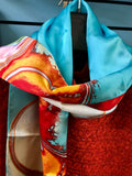 Handpained Silk Scarf -  Maeb