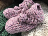 Handknit Aran Baby Booties -  Magee