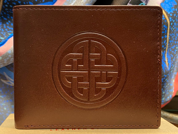 Leather Wallet with a Celtic Eternity Knot -  Lee River