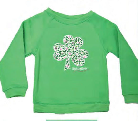 Girls Shamrock Sweatshirt -  Aran crafts