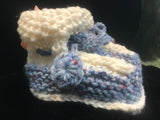 Handknit Aran Baby Booties -  Magee