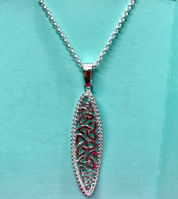 Sterling Silver Trinity Knot Pendant -  Solvar