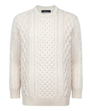 Fisherman Gents Cable Natural Aran Crew -  Fisherman Out of Ireland