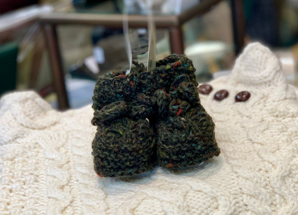 Handknit Aran Baby Booties -  Magee