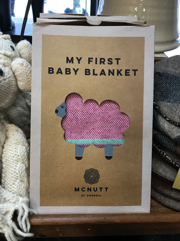 Baby’s First Blanket....Pink -  McNutts of Donegal