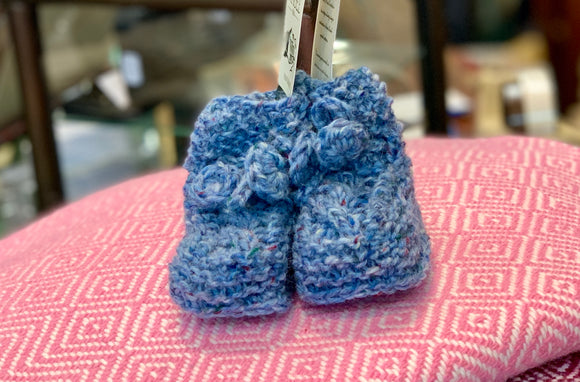 Handknit Aran Baby Booties -  Magee