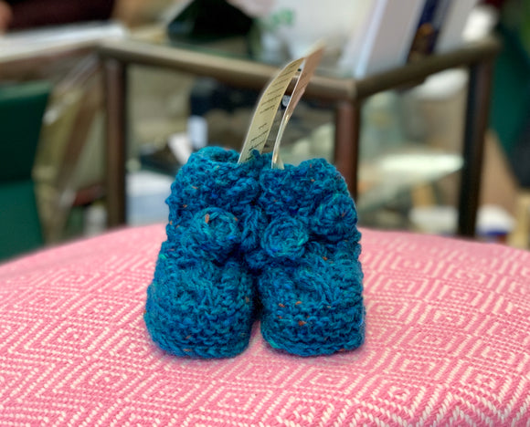 Handknit Aran Baby Booties -  Magee