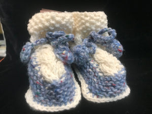 Handknit Aran Baby Booties -  Magee