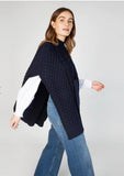 Aran Fisherman Knit Super Soft Merino Wool Poncho