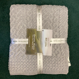 Aran Cable Knit Super Soft Merino Wool Blanket/Throw -  McNutts of Donegal