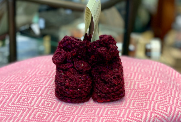 Handknit Aran Baby Booties -  Magee