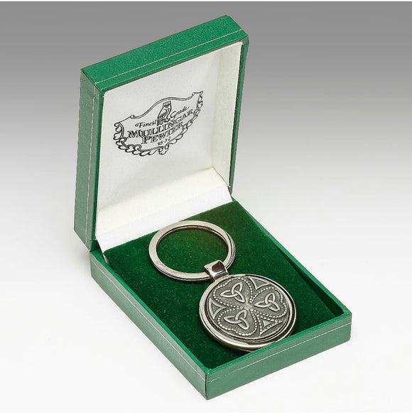 Mullingar Pewter Shamrock Key Ring