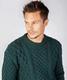 Fisherman Aran Cable Knit Crew Unisex -  Fisherman Out of Ireland