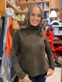 Fisherman Out of Ireland Shadow Blocked Funnel Neck Sweater