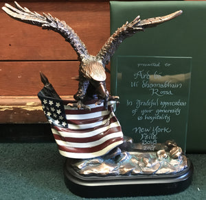 American Flag with Eagle and Glass -  Mary-Anne's Irish Gift Shop