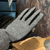 Ladies Herringbone Gloves with Celtic Knot