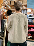 Fisherman out of Ireland V Neck Cardigan with Cable Detail