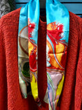 Handpained Silk Scarf -  Maeb