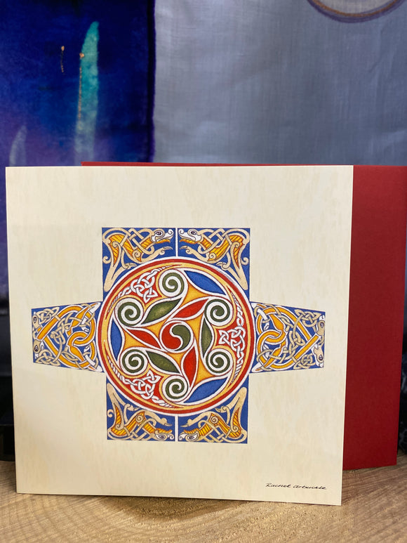 Greeting Card - Celtic knot work Cross -  Natures Craft