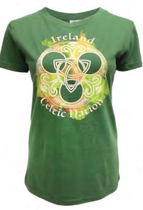 Ladies Ireland T Shirt -  Aran crafts