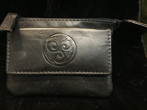Leather Change Purse with a Celtic Eternity Knot -  Lee River