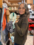 Fisherman Out of Ireland Shadow Blocked Funnel Neck Sweater